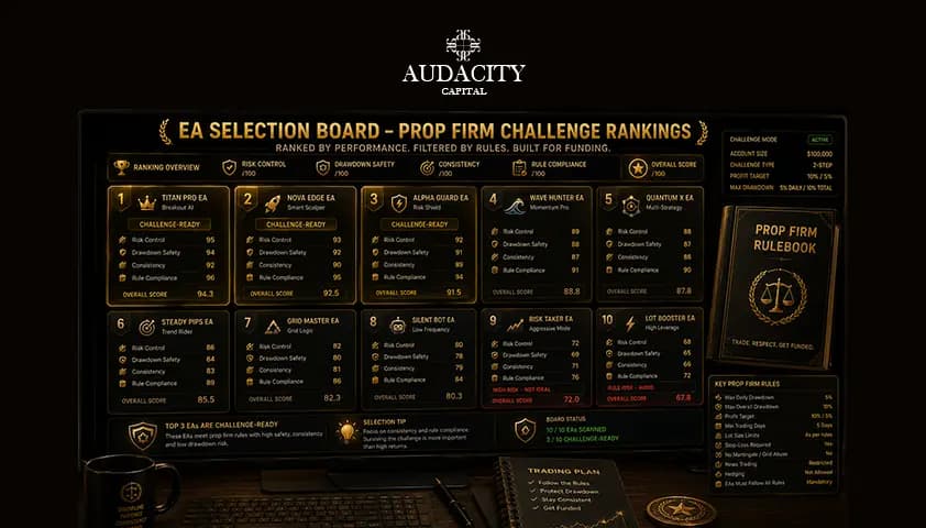 ranked EA selection board for prop firm challenges