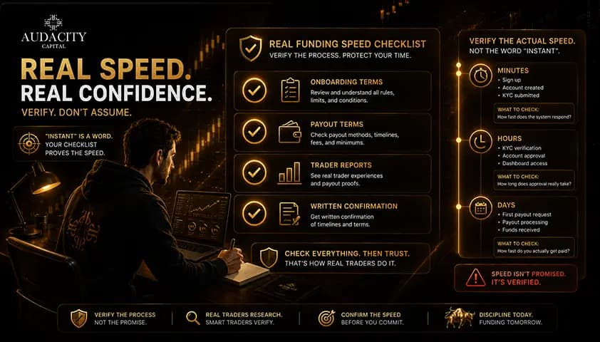 How to check how fast a firm actually funds you