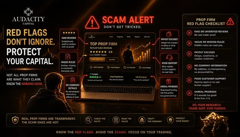 Red flags: how to spot a prop firm scam