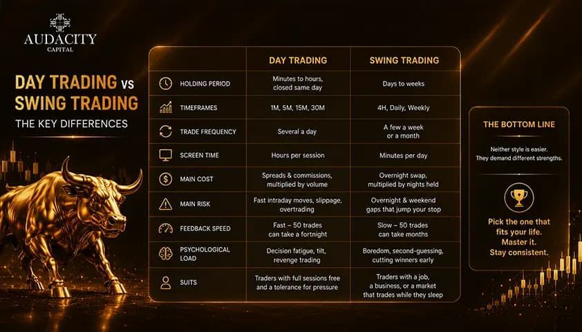 Swing trading vs day trading: the comparison