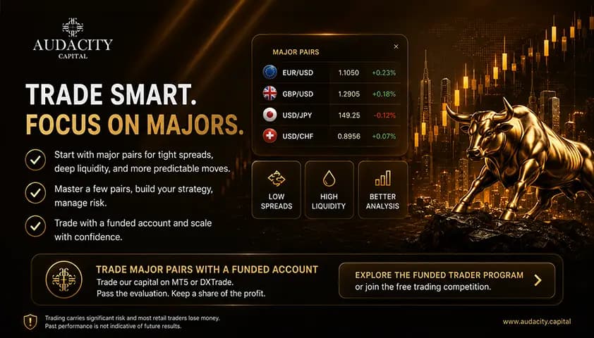 Trade Major Pairs With a Funded Account