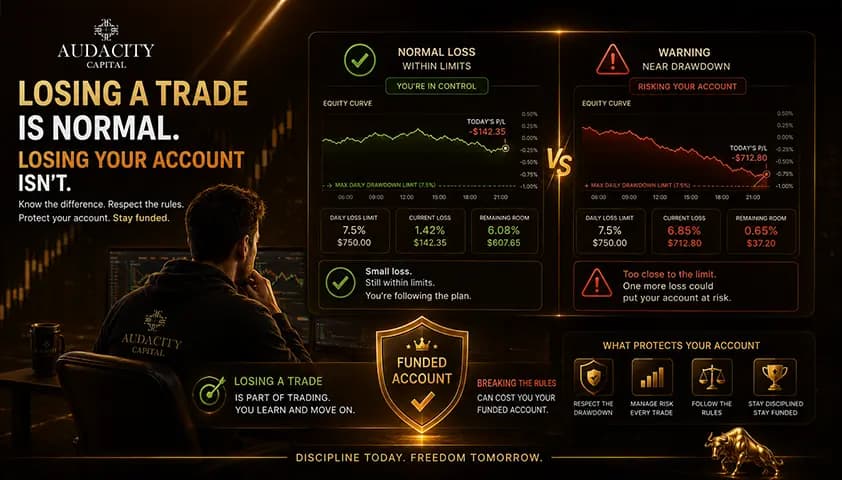 What "losing money" actually means on a funded account