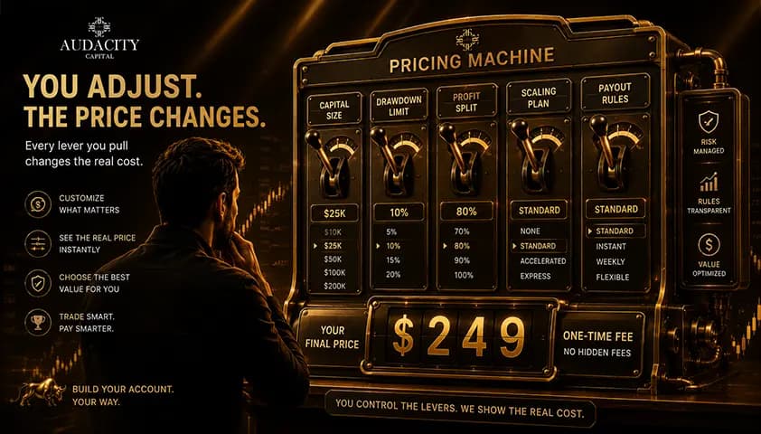 What drives the price of an instant funded account