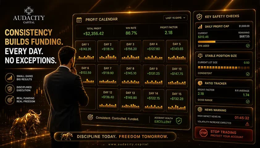 one dashboard with a 10 to 15 day profit calendar