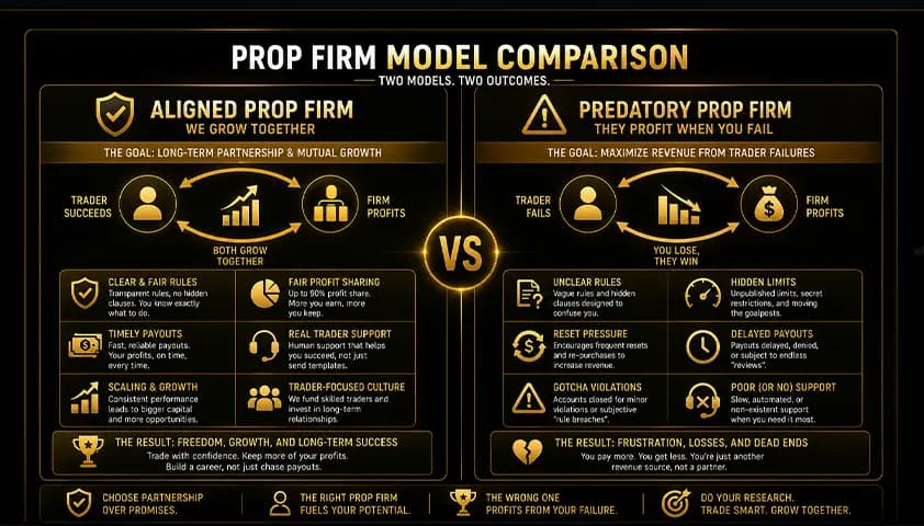 prop firm model comparison